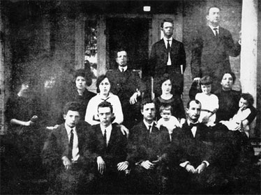 The Long family gathered in 1913 for the funeral of Huey's mother, Caledonia Tison Long