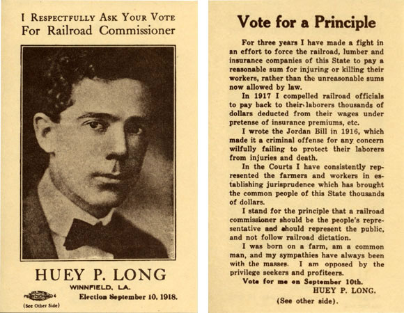 Реферат: The Political Carreers Of Huey Long And