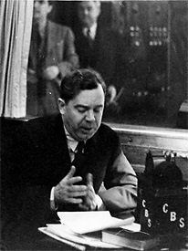 Huey Long addressing the nation on CBS radio